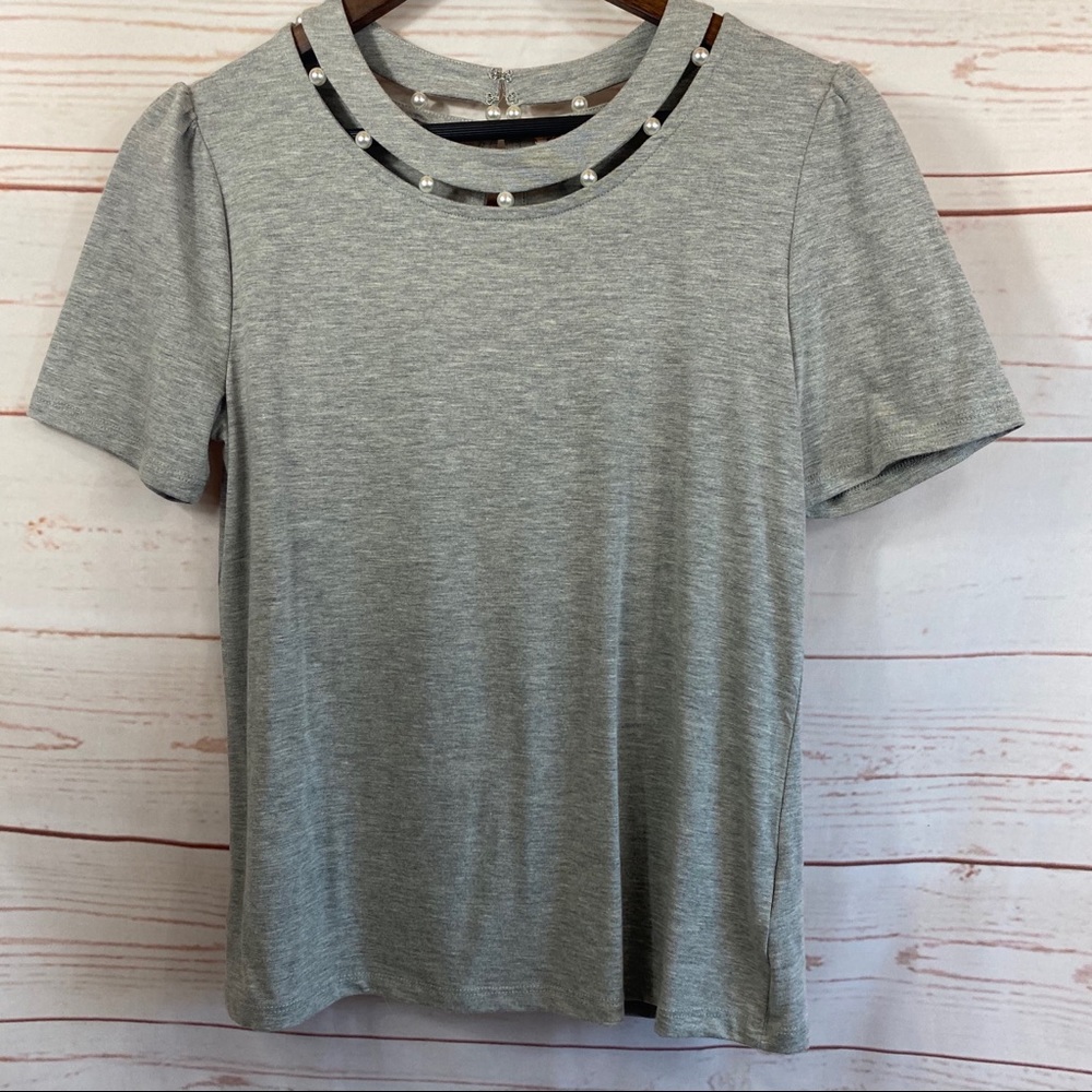Anthropologie. Postmark Pearl Cutout Top